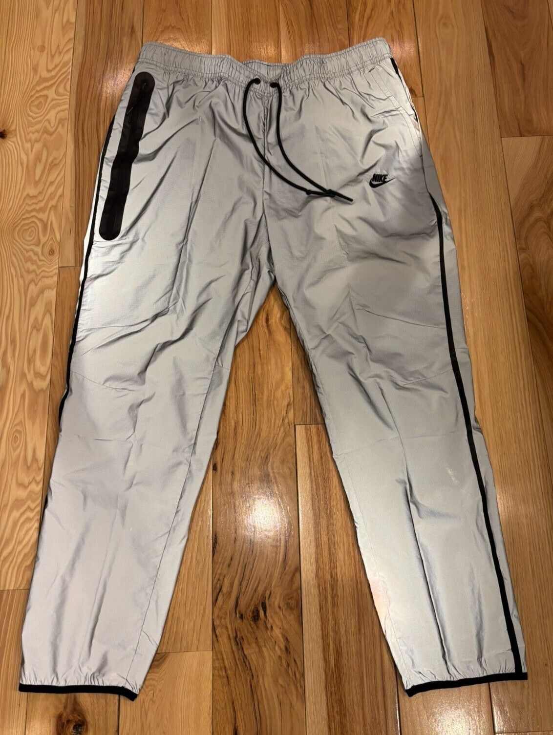 Nike Tech Woven Flash Pants Reflect Silver Black FZ7587 035 Men's XXL