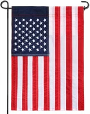 Garden Yard Flag Pole Holder Stand Metal Wrought Iron Stake For 12"x18" Flag