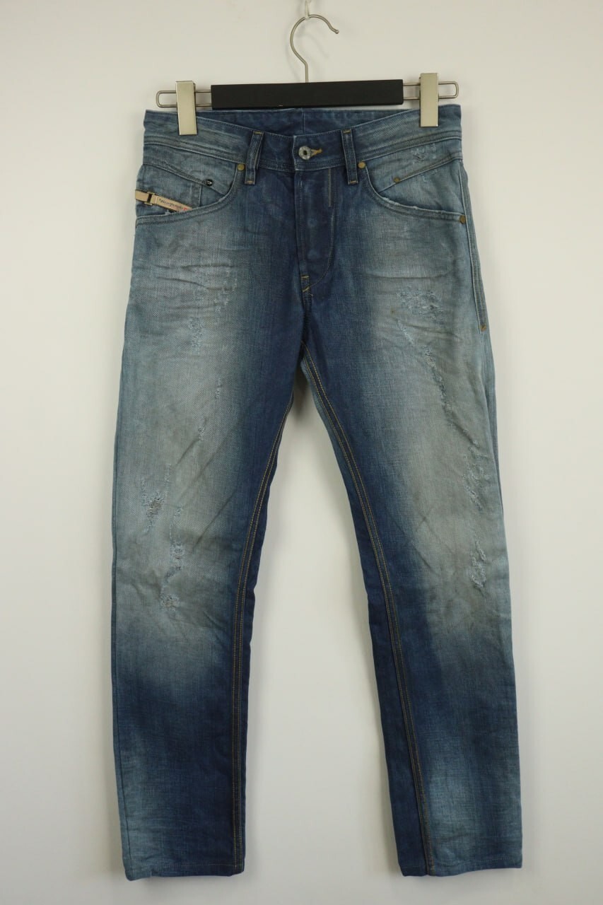 DIESEL BELTHER Denim Wash 0828T REGULAR SLIM TAPERED Jeans Size W29 L30