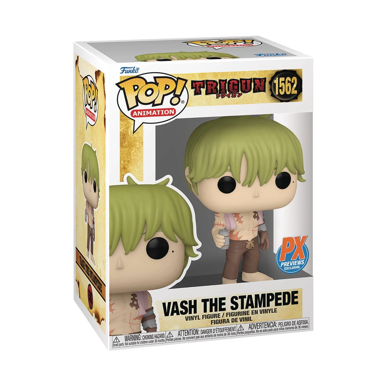 Trigun Vash Shirtless Pop! Vinyl Figure - Previews Exclusive