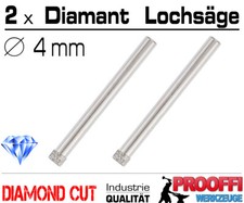 2 x Granit Fliesen Diamant Bohrkrone Ø 4 mm Glas Keramik Feinsteinzeug Bohrer
