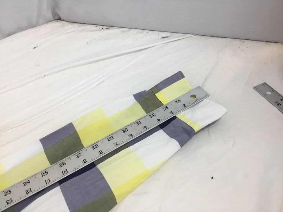 Jack Spade 牛津衬衫 L 灰色黄色格子棉纽扣曾经穿过 YGI R1-656 — 第 3/4 张图片