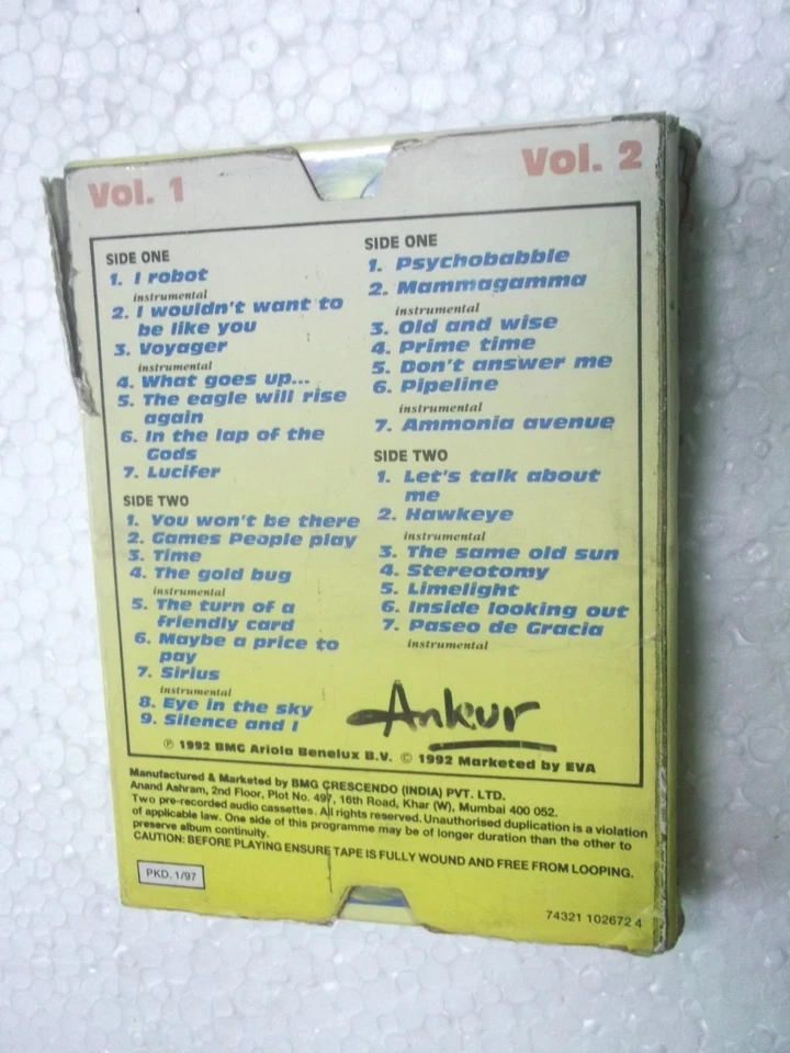 THE ALAN PARSONS PROJECT  ULTIMATE COLLECTION VOL 2 2PC 1997 CASSETTE INDIA - Image 2 of 4