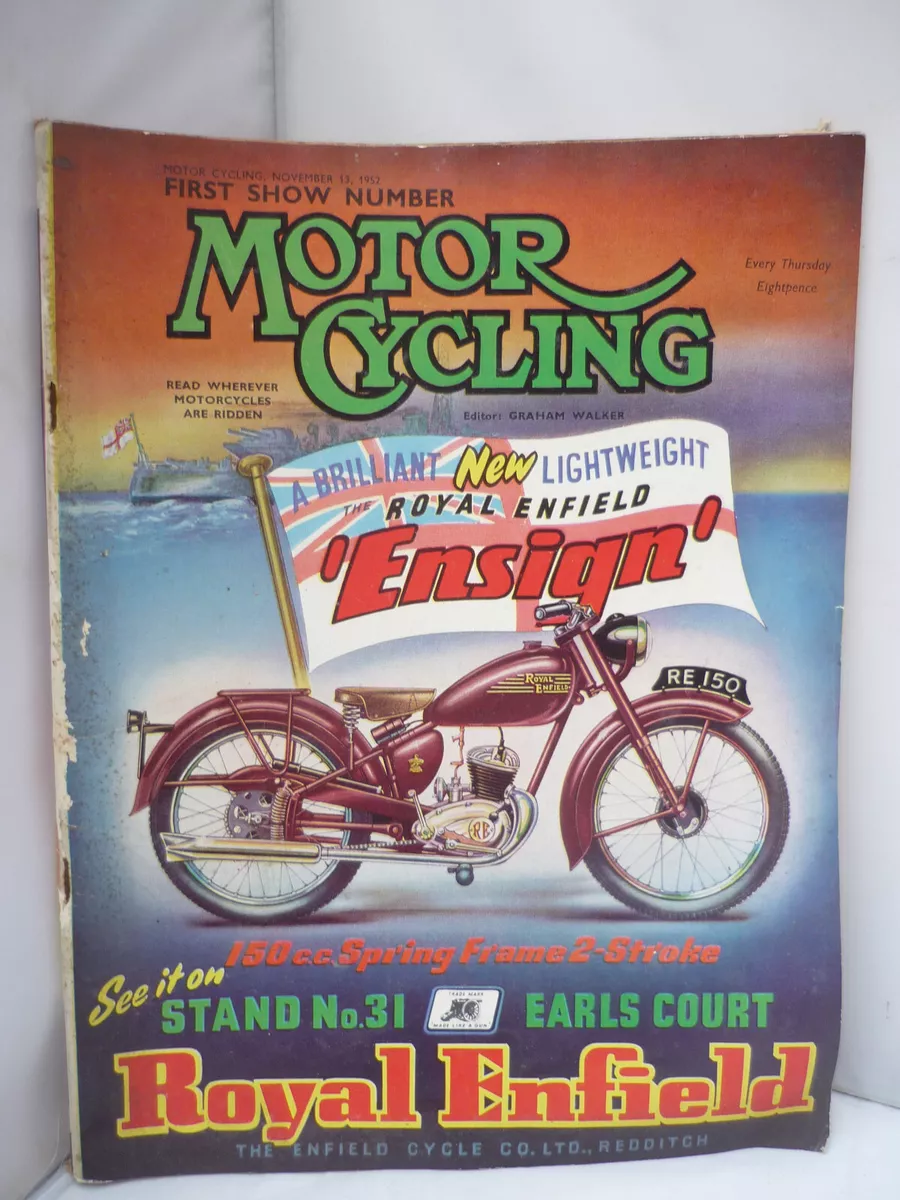 Motor Cycling Magazine 1952 Royal Enfield Ensign Show Edition