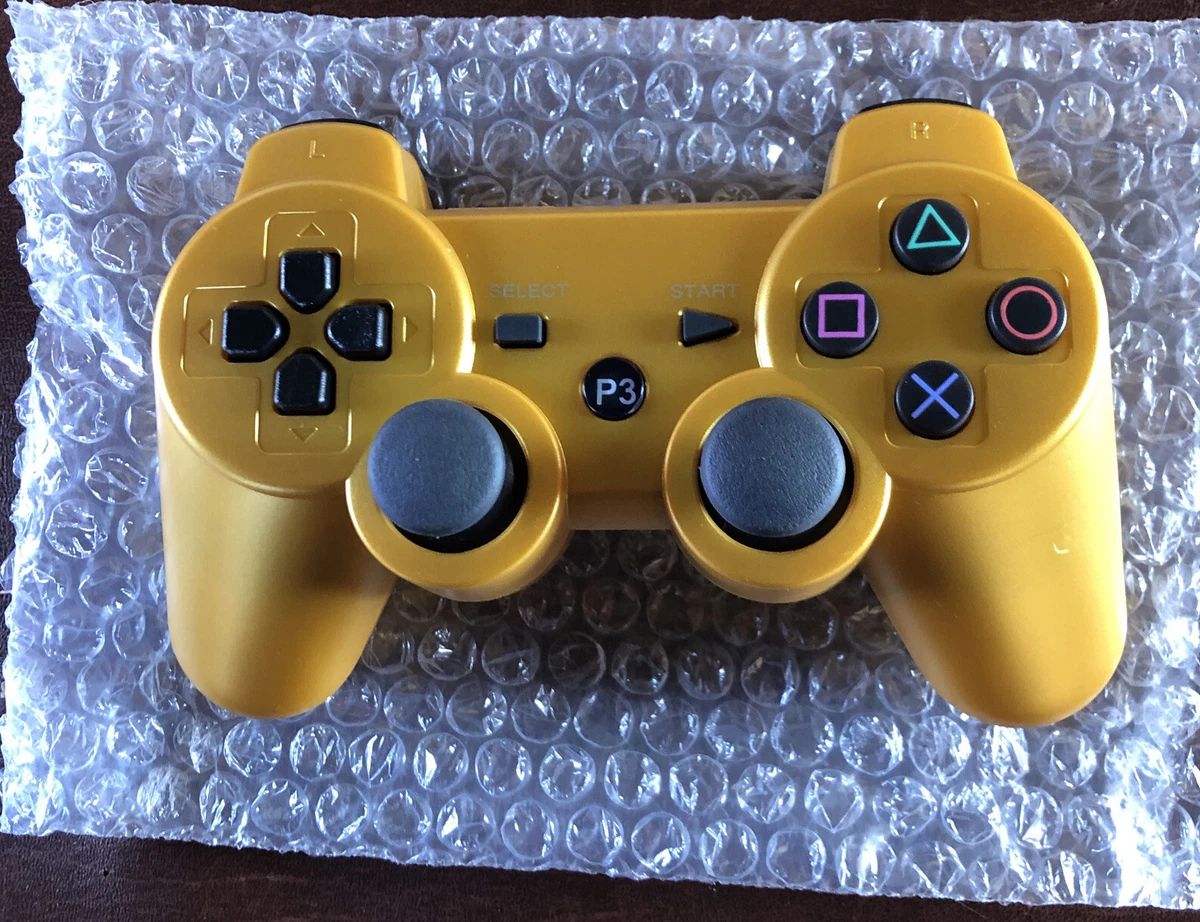 For PlayStation 3 PS3 Gold Brand New Wireless Bluetooth Controller | eBay
