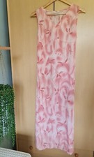 Gloria Vanderbilt size M vintage Y2K pink floral print maxi dress bow tie summer