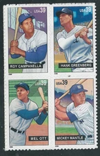 Scott #4080/3...39 Cent...Baseball Sluggers... Block of 4
