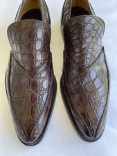 Gianni Versace Men’s Brown Crocodile Loafers EU 43.5