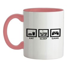 Eat Sleep Game - Ceramic Mug - Gamer Gaming Console PC Love Computer