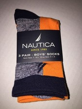 Brand New- Nautica 3 Pair Boys Socks Size 9c-1.5Y