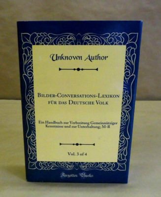 M.-R. | Bilder-Conversations-Lexicon | Band 3 von 4| 1839 | Reprint-2018