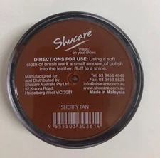 SHERRY TAN Shoe Polish Cream - for  Leather SHOES / BOOTS/ Bags SHUCARE
