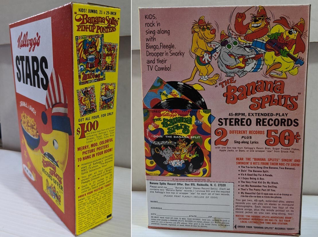 USオリ Kellog's PRESENTS BANANA SPLITS 45cat - The Banana Splits - Kellogg's Presents The Banana