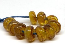 Handmade Lampwork Glass Beads From Murano OOAK Tamara Yarilo Brand 10 Pcs