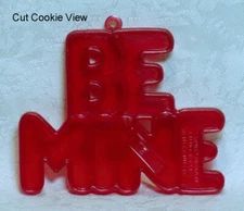 Vintage Amscan Plastic Cookie Cutter - Be Mine Valentine's Day Love Wedding Cake