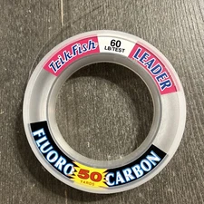 Trik Fish WSO50Y06001 Fluorocarbon Leader Wrist Spool 60 lb 50 Yards Clear