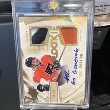 2013-14 UD Upper Deck Spx Rc Patch Auto  Scribed Scott Laughton #4/30