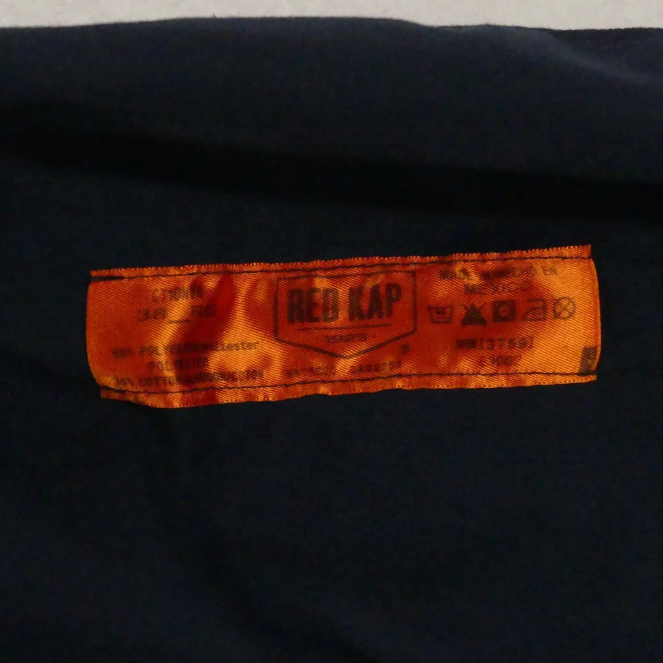 Red Kap Coveralls Mens 38 Reg Navy Blue Workwear Utility Jumpsuit Uniform - Image 3 of 4