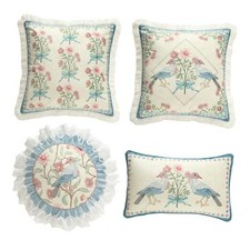 Designer French Country Velvet Throw 20" x 12" Pack of 4 Montebourg Abcd