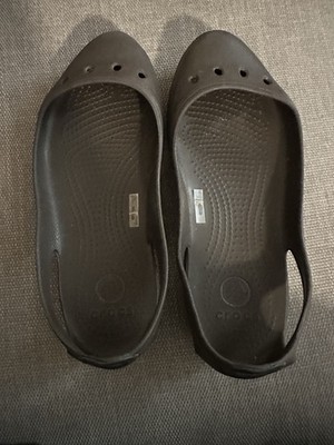Crocs Kadee Ballet Flats Women Size 8 Brown Slip-On Work Shoes Crocs Lock Sole