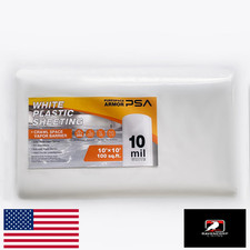 10mil Crawl Space Vapor Barrier 10'x10' White Plastic Sheeting Heavy-Duty Film