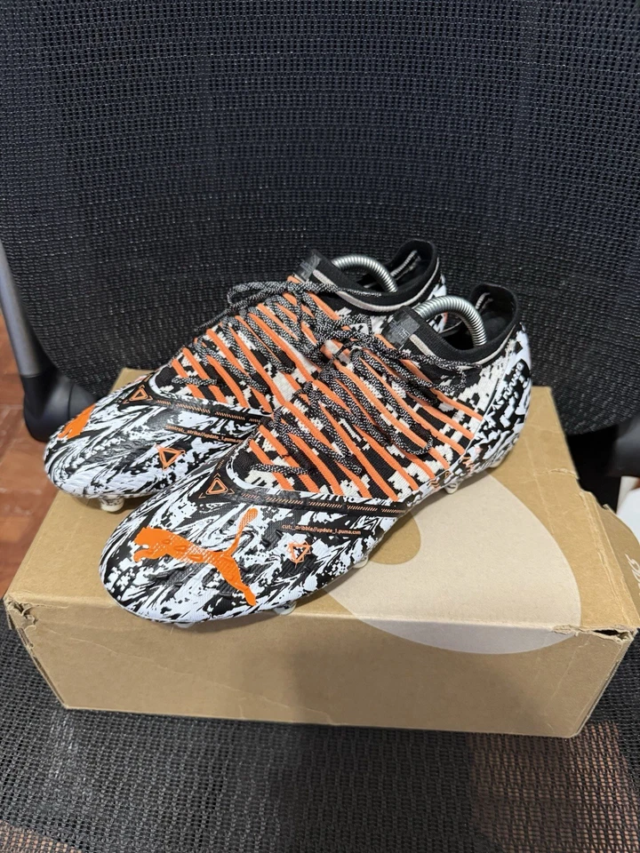 PUMA Future Z 1.3 Teaser FG AG White Black Neon Citrus Neymar + Curex Insoles - Image 4 of 4