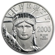 2000 1 oz American Platinum Eagle BU 2621.07 per troy oz