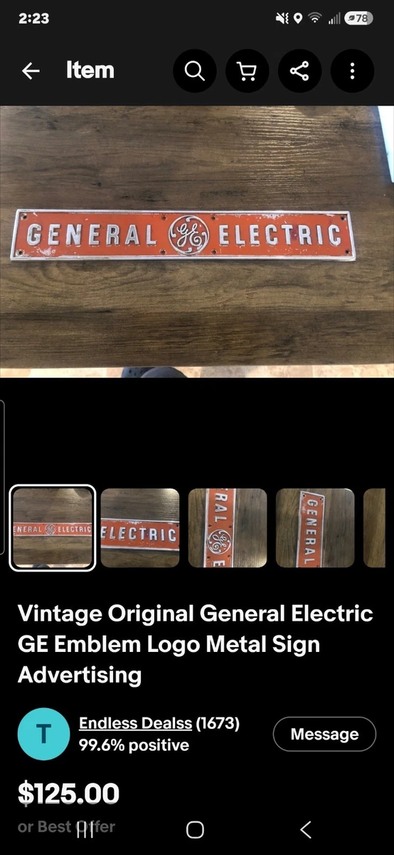 general electric sign products for sale | eBay