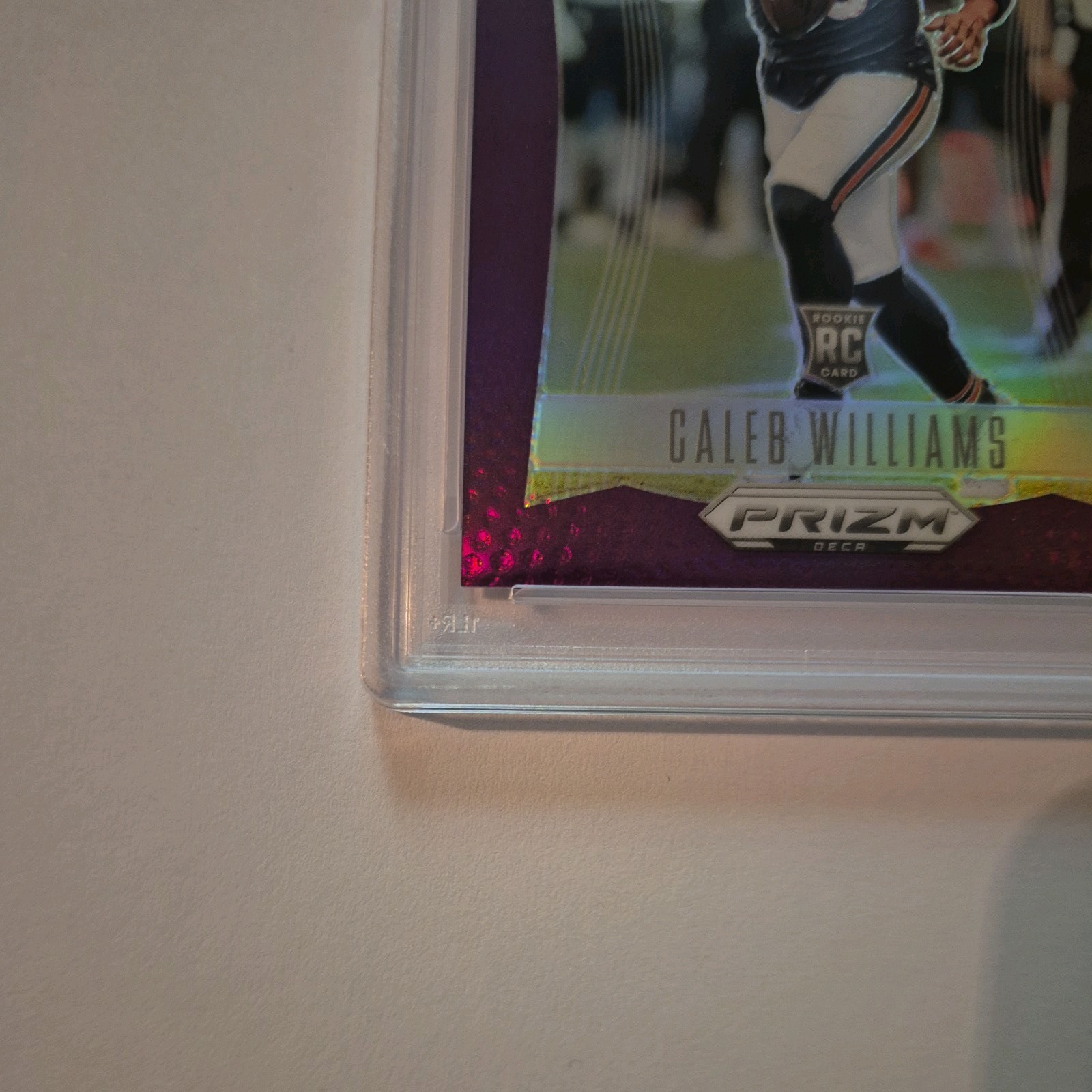 2024 Panini Prizm Deca Caleb Williams #54 Purple Prizm Bears PSA 8 NM-MT #'d /99 view 6