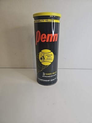 Penn Tennis Balls Extra Duty Felt Hard Court Surface Metal Can X-76 YHD Vintage