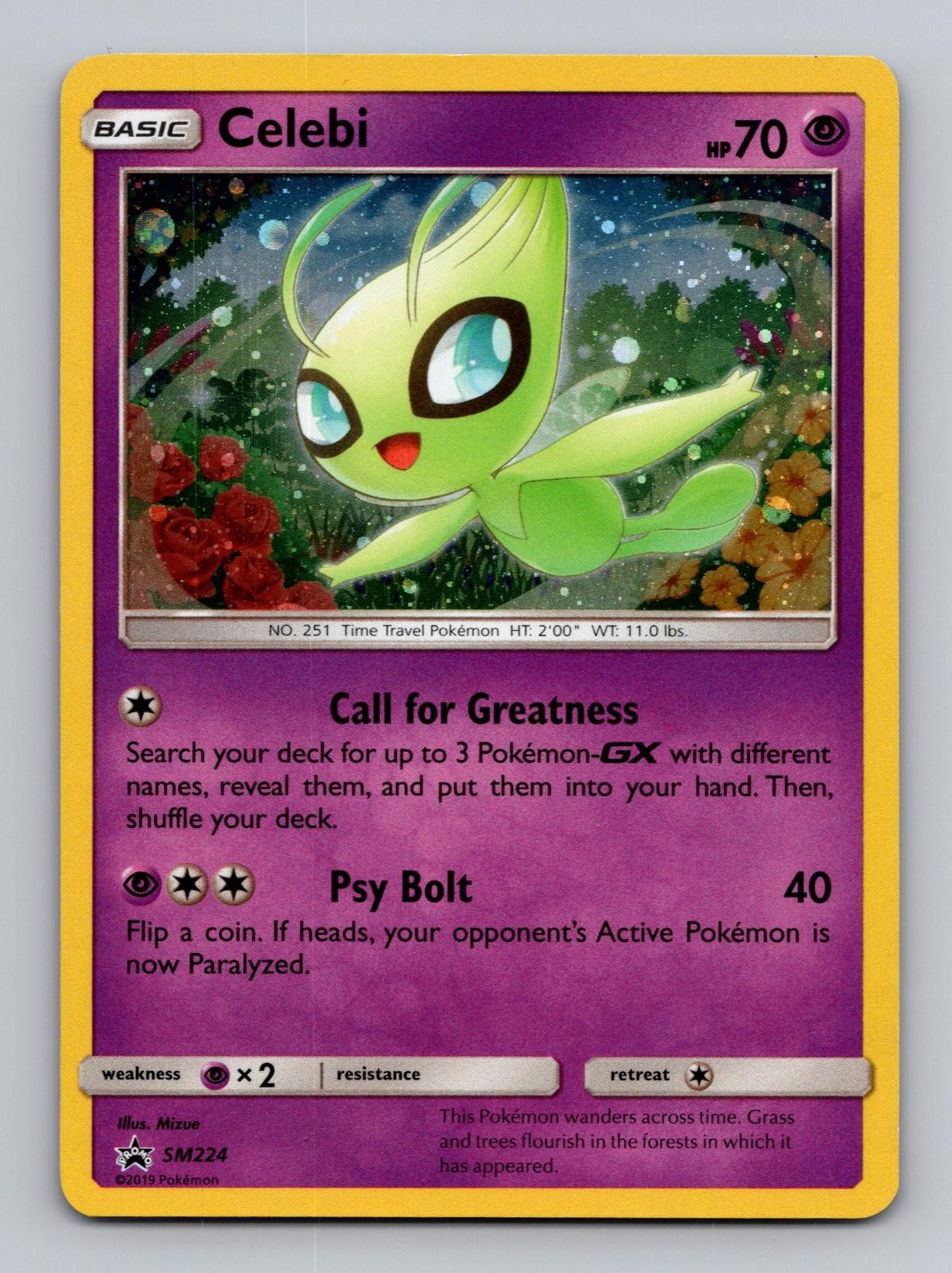 Pokemon TCG Celebi - SM224 Sun & Moon Promo Promo Holo NM/M