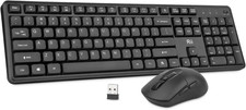 Wireless Keyboard and Mouse, RK209 2.4G Full-Sized Quiet Wireless Ergonomic Keyb