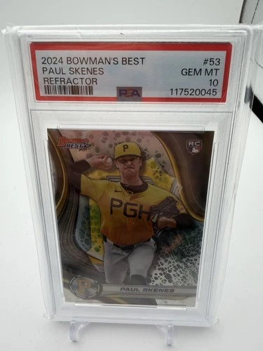 2024 Bowman's Best Refractors  #53 PSA-10 🔥Paul Skenes Rookie Pirates