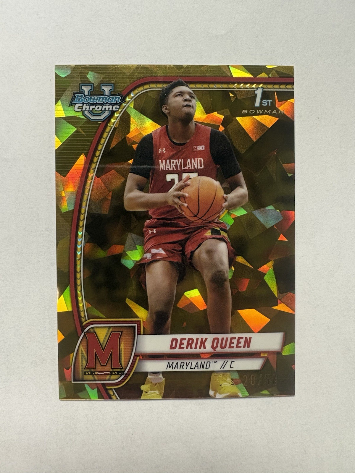 2024 Derik Queen Bowman Chrome Gold Refractor 1st /50 #19 Maryland Pelicans