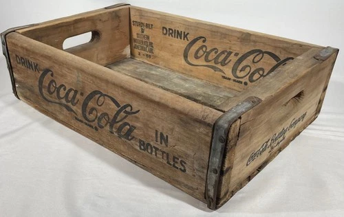Vintage 1968 *COCA-COLA* Wooden Box Crate | Los Angeles Bottling 18.5"x12.5"