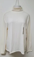 Jennifer Lauren Women's Turtleneck  Shirt Ivory long Sleeved Turtleneck Size XL
