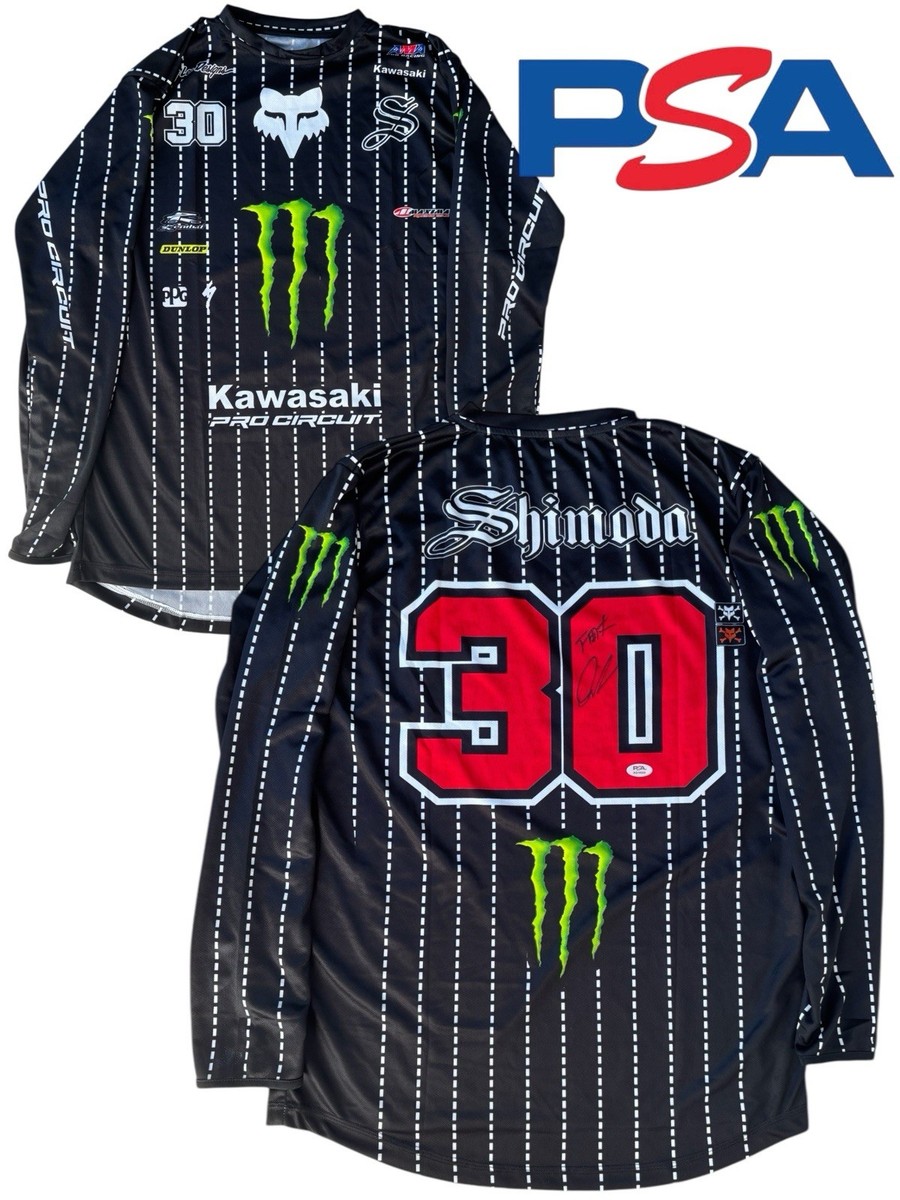 Jo Shimoda Signed Monster Kawasaki 30 Supercross Jersey PSA AUTO