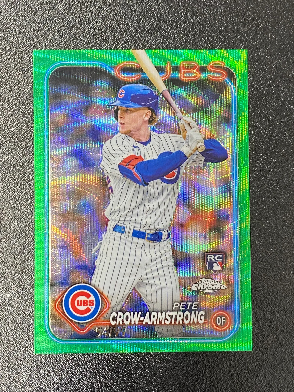 2024 Topps Chrome Pete Crow-Armstrong #16 Green Wave Refractor 54/99 Rookie RC
