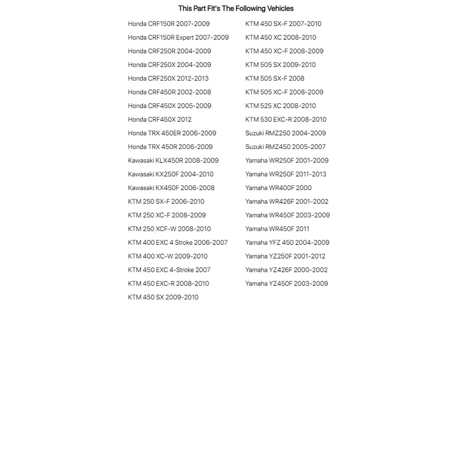 Kit de piezas de carburador K&L para KTM 450 SX 2009-2010 Foto 2 de 3