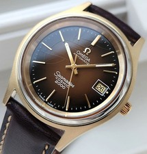OMEGA SEAMASTER COSMIC2000 AUTOMATIC CAL1012 DATE BROWN DIAL MEN'S WATCH