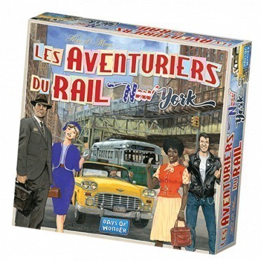 Jeu de société Les Aventuriers du Rail New York : mini plateau de voyage stratégique pour enfants