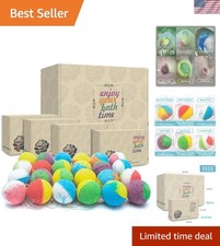 24 Bath Bombs Gift Set - Rich in Essential Oils for Luxurious Relaxation