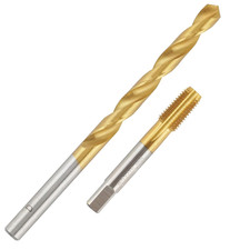 1/16"-27 Ti-Coated NPT Tap and D Drill Bit Set | 1/16 NPT Pipe Tap and 6.35Mm