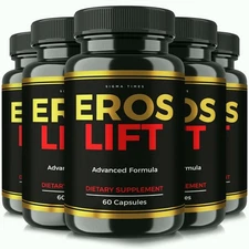 (5 Pack) Eros Lift Capsules, ErosLift Pills for Men for Performance & Energy