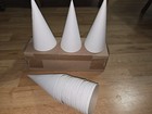 16 Christmas Cardboard White Cones Crafts