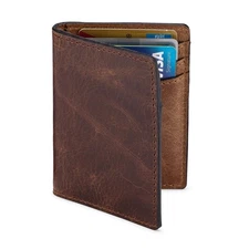 Premium Leather Credit Card Holder Wallet for Men | Slim RFID Blocking Wallet...
