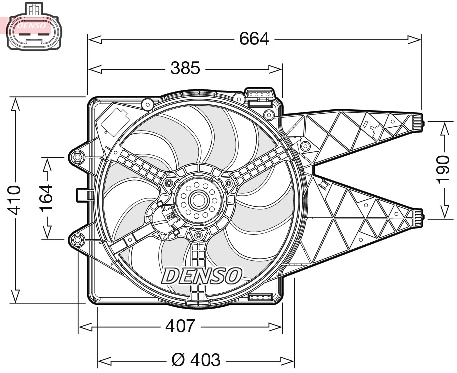 Kühlerventilator DER09309 DENSO für FIAT LANCIA - Bild 4