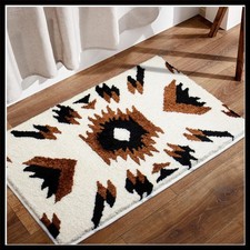 Boho Small Bathroom Rugs Aztec Western Non-Slip