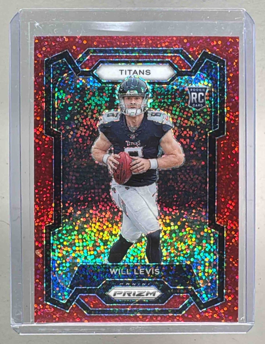 Will Levis 2023 Panini Prizm #397 Red Sparkle Rookie RC
