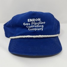 Vintage Enron Gas Pipeline Operating Company Corduroy Rope Snapback Hat USA